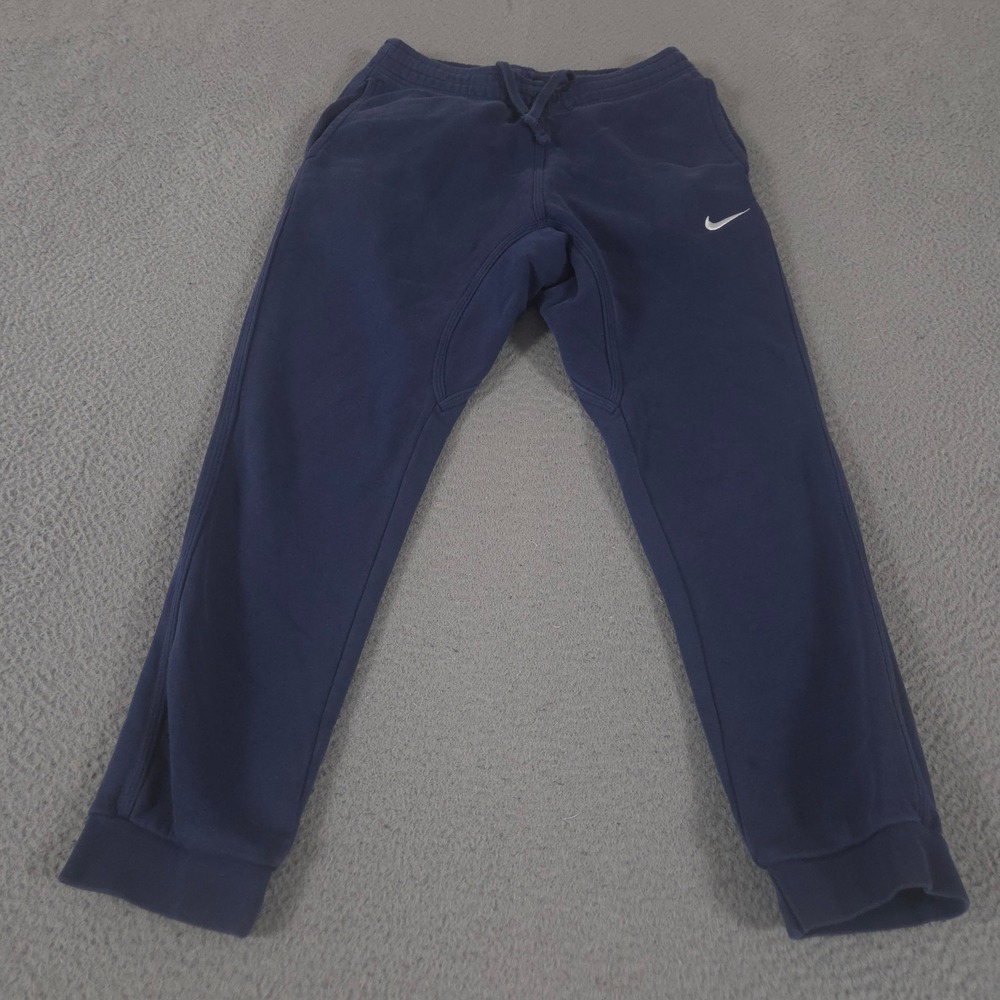 Nike Sweatpants Mens Medium Navy Sportswear Club Fleece Tapered Cuffed Joggers